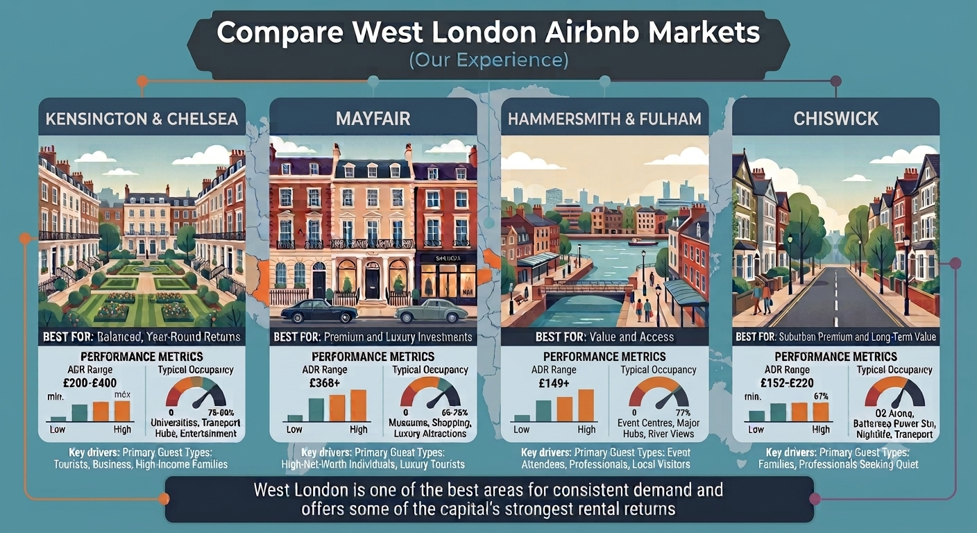 West London Airbnb metrics
